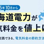 北海道電力が2025年10月から電気料金を値上げ！　家計への影響と節約方法を解説